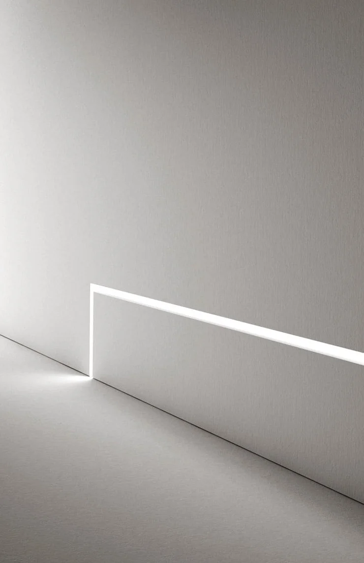 Profil LED configurabil incastrat perete