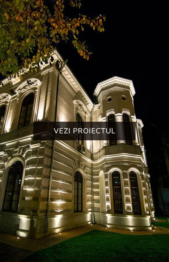 Iluminat arhitectural fatada muzeu - proiect LuceDomotica
