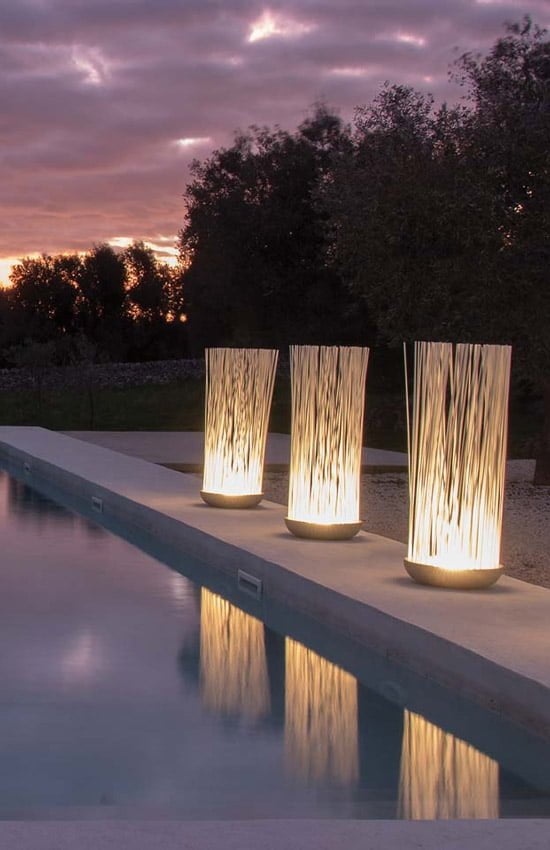 Lampi podea iluminat exterior decorativ piscina
