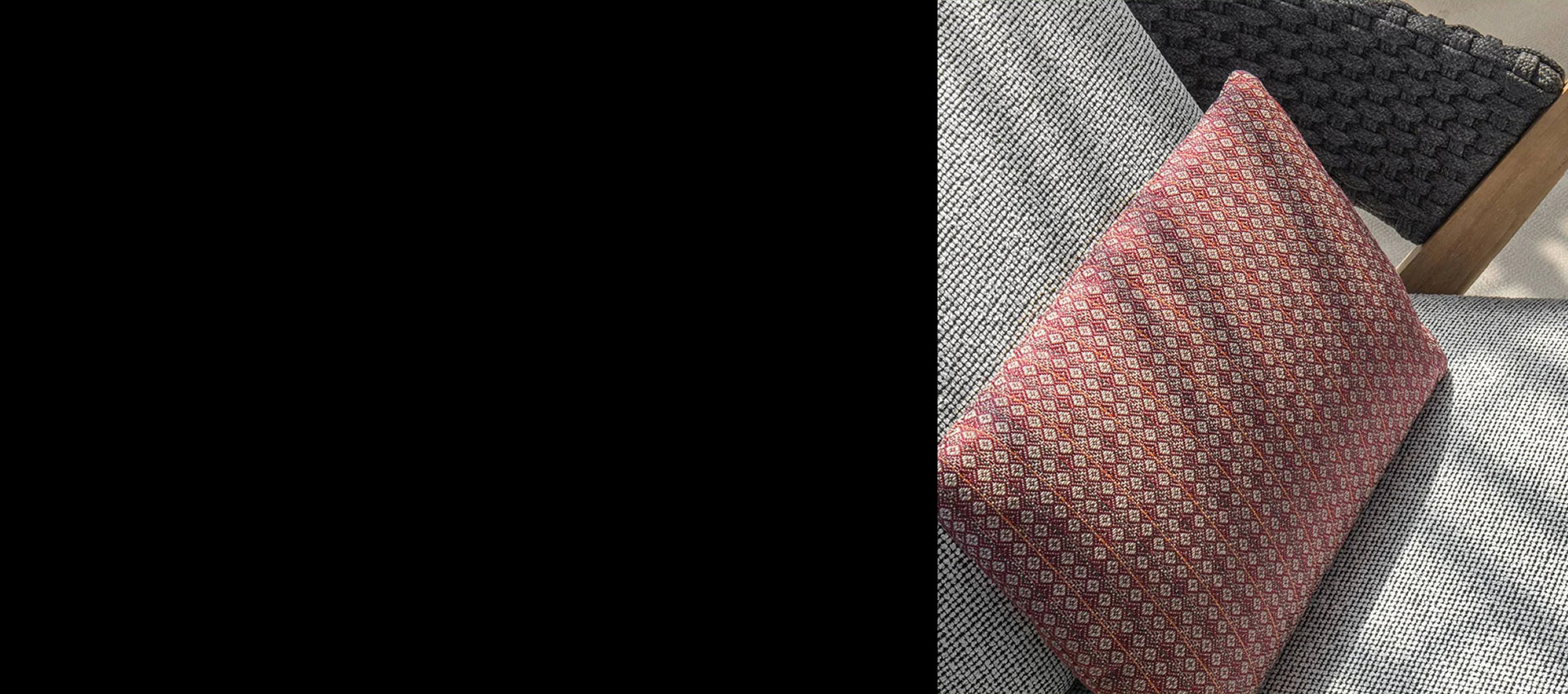 Detaliu canapea exterior Ethimo Knit LuceDomotica